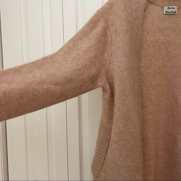 Acne Studios Raya Sh Mohair Powder Pink In Mohair-blend Cardigan - Picture 8 of 15